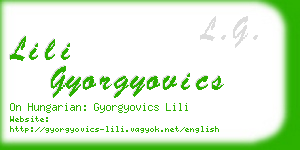 lili gyorgyovics business card